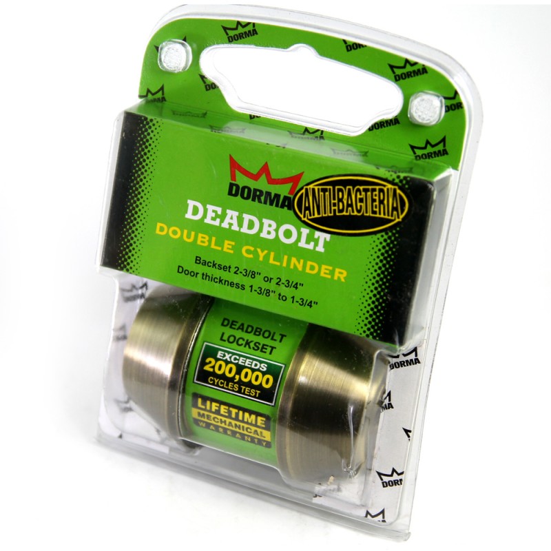 Dorma Single Cylindrical Deadbolt DB302 Single Finishes US5 Standard Satin Brass